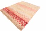 Side Of Salmon Color Modern Boutique Area Rug 60772 by Nazmiyal Antique Rugs