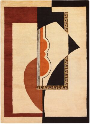 Vintage French Art Deco Area Rug 71007 by Nazmiyal Antique Rugs