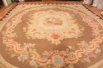 Whole View Of Antique French Aubusson Square Area Rug 70946 by Nazmiyal Antique Rugs