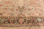 Border Of Ivory Background Large Antique Persian Sultanabad Rug 71044 by Nazmiyal Antique Rugs