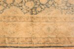 Border Of Large Blue Background Antique Persian Kerman Area Rug 71053 by Nazmiyal Antique Rugs