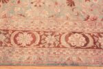 Border Of Oversized Light Blue Background Antique Persian Kerman Rug 71048 by Nazmiyal Antique Rugs