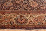 Bottom Of Navy Blue Background Large Antique Persian Sultanabad Rug 71043 by Nazmiyal Antique Rugs