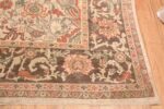 Corner Of Ivory Background Large Antique Persian Sultanabad Rug 71044 by Nazmiyal Antique Rugs