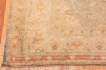 Corner Of Light Blue Background Large Antique Persian Tabriz Area Rug 71047 by Nazmiyal Antique Rugs