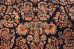 Detail Of Large Floral Antique Persian Sarouk Rug 70814 by Nazmiyal Antique Rugs