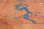 Dragon Vintage Asian Dragon Design Cotton Agra Rug 70626 by Nazmiyal Antique Rugs
