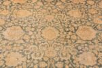 Flowers Of Large Blue Background Antique Persian Kerman Area Rug 71053 by Nazmiyal Antique Rugs