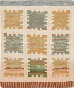 Modern Custom Swedish Kilim Rug Sample 60847 by Nazmiyal Antique Rugs