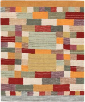 Modern Custom Swedish Kilim Rug Sample 60850 by Nazmiyal Antique Rugs