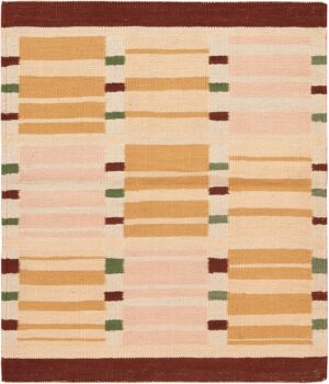 Modern Custom Swedish Kilim Rug Sample 60857 by Nazmiyal Antique Rugs