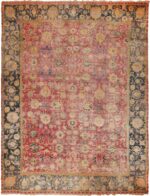Rare 17th Century Large Antique Persian Isfahan Rug 70804 by Nazmiyal Antique Rugs