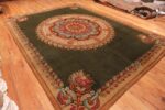 Side Of Medallion Of Antique French Charles X Savonnerie Rug 70965 by Nazmiyal Antique Rugs