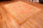Side Of Antique Turkish Oushak Angora Rug 71022 by Nazmiyal Antique Rugs