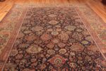 Top Of Navy Blue Background Large Antique Persian Sultanabad Rug 71043 by Nazmiyal Antique Rugs