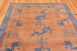 Top Of Vintage Asian Dragon Design Cotton Agra Rug 70626 by Nazmiyal Antique Rugs