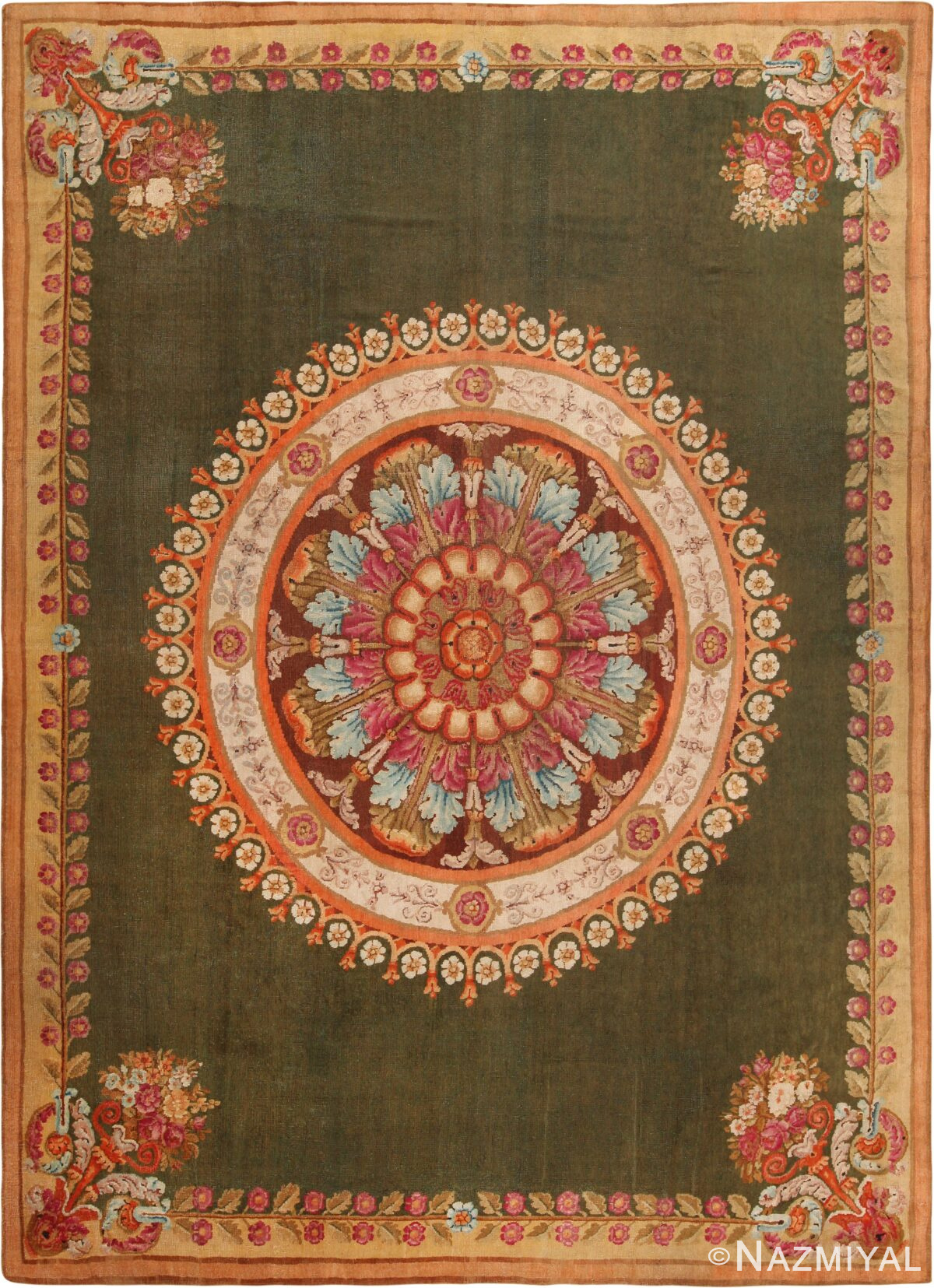 Antique French Charles X Savonnerie Rug 70965 by Nazmiyal Antique Rugs