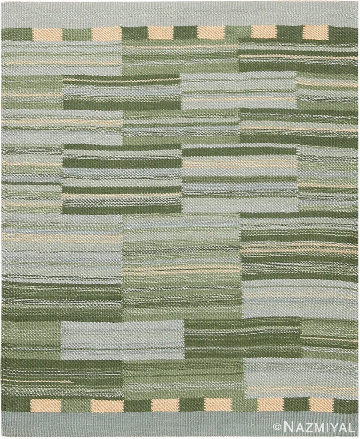 Modern Custom Swedish Kilim Rug Sample 60848 by Nazmiyal Antique Rugs