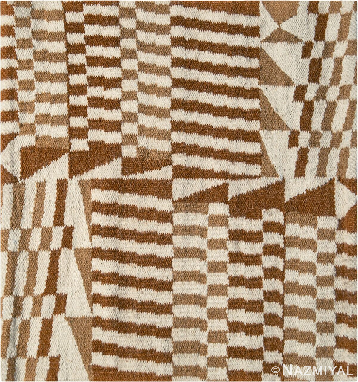 Square Andean Checkers Design Kilim Rug By Genaro Rivas 60867 by Nazmiyal Antique Rugs