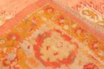 Weave Of Antique Turkish Oushak Angora Rug 71022 by Nazmiyal Antique Rugs