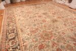 Whole View Of Ivory Background Large Antique Persian Sultanabad Rug 71044 by Nazmiyal Antique Rugs