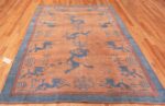 Whole View Of Vintage Asian Dragon Design Cotton Agra Rug 70626 by Nazmiyal Antique Rugs