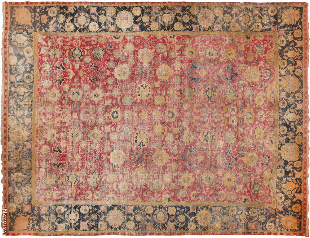 17th Century Persian Isfahan Rug 17th Century Persian Isfahan Rug by Nazmiyal Antique Rugs