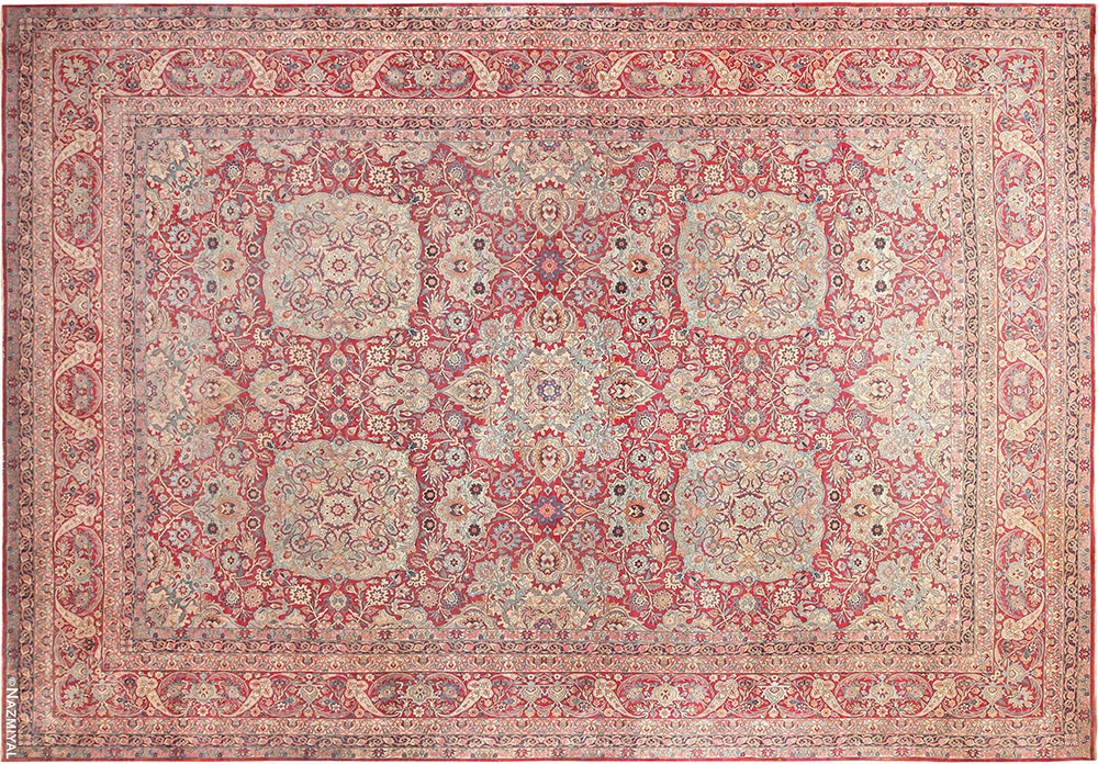 Antique Persian Floral Kerman Rug Antique Persian Floral Kerman Rug by Nazmiyal Antique Rugs