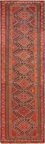 Antique Persian Qashqai Runner Rug 71098 by Nazmiyal Antique Rugs