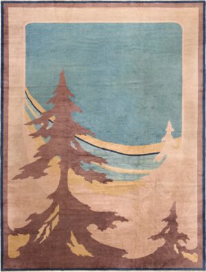 Antique Room Size Art Deco Chinese Rug 71127 by Nazmiyal Antique Rugs