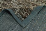 Back Of Brown Navy Blue Textured Modern Distressed 60891 by Nazmiyal Antique Rugs