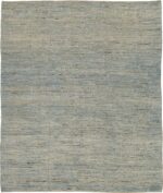 Blue Beige Textured Modern Distressed 60887 by Nazmiyal Antique Rugs