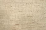 Close Up Of Beige Geometric Modern Distressed 60874 by Nazmiyal Antique Rugs