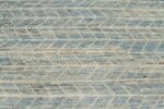 Close Up Of Blue Beige Geometric Modern Distressed Runner Rug Close Up Of Blue Beige Geometric Modern Distressed Runner Rug 60882 by Nazmiyal Antique Rugs