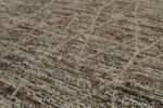 Detail Of Brown Navy Blue Textured Modern Distressed 60891 by Nazmiyal Antique Rugs