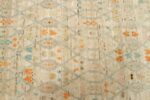 Detail Of Colorful Berber Design Modern Distressed Runner Rug 60889 by Nazmiyal Antique Rugs