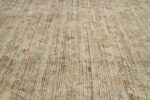 Detail Of Cream Geometric Modern Distressed 60880 by Nazmiyal Antique Rugs