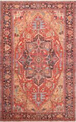 Large Antique Persian Heriz Area Rug 71129 by Nazmiyal Antique Rugs