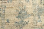 Texture Of Ivory Floral Modern Oushak Runner Rug 60872 by Nazmiyal Antique Rugs