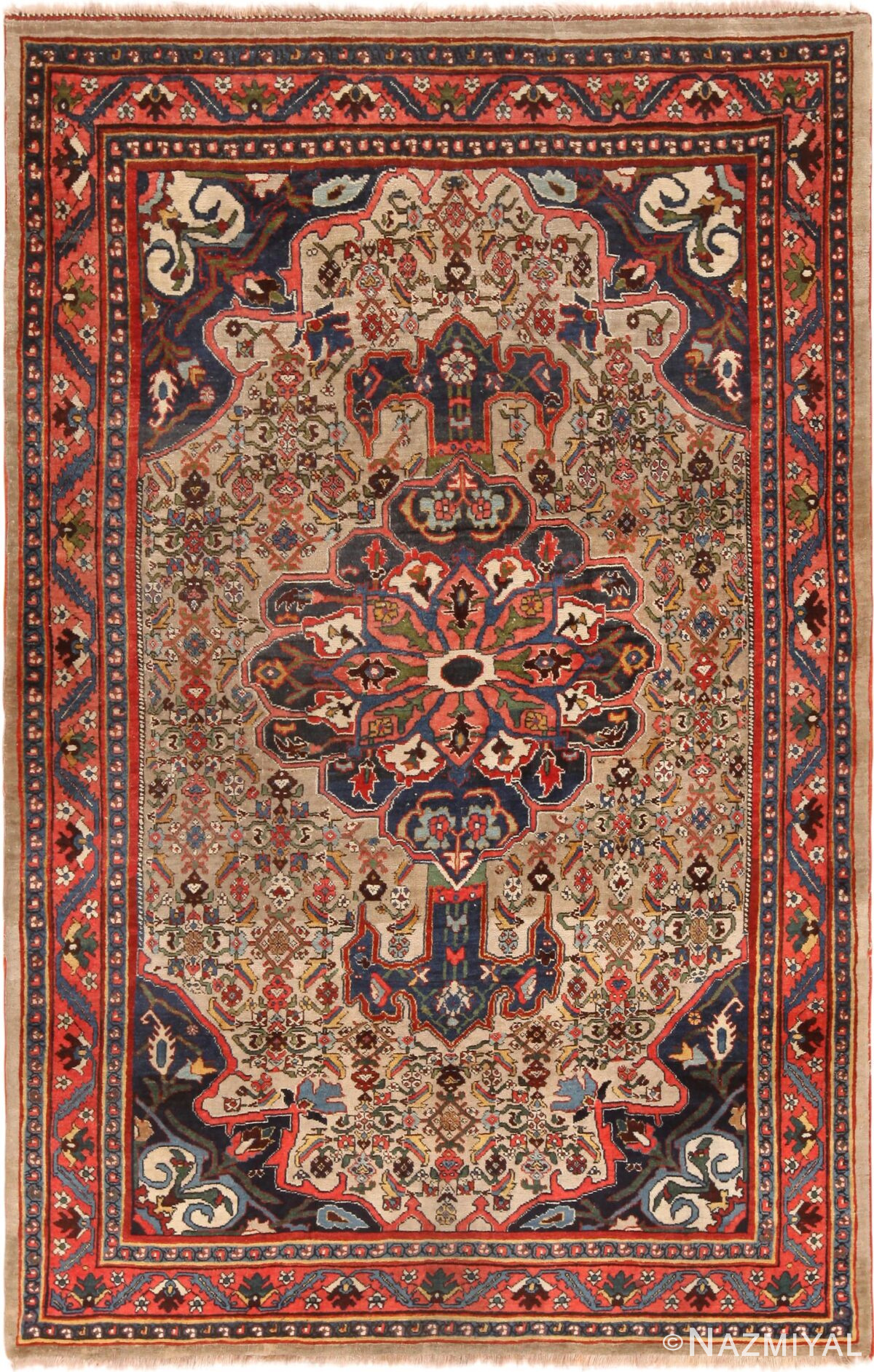 Antique Persian Bidjar Rug 71122 by Nazmiyal Antique Rugs
