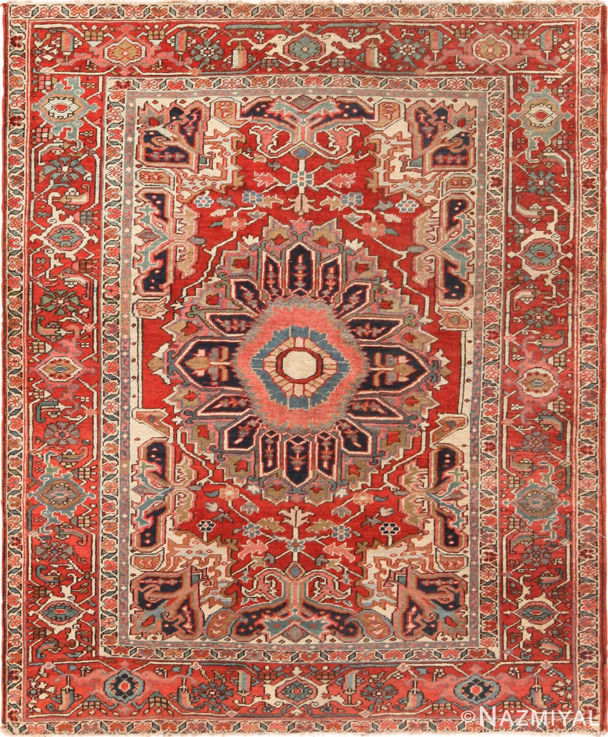 Antique Persian Heriz Rug 71121 by Nazmiyal Antique Rugs