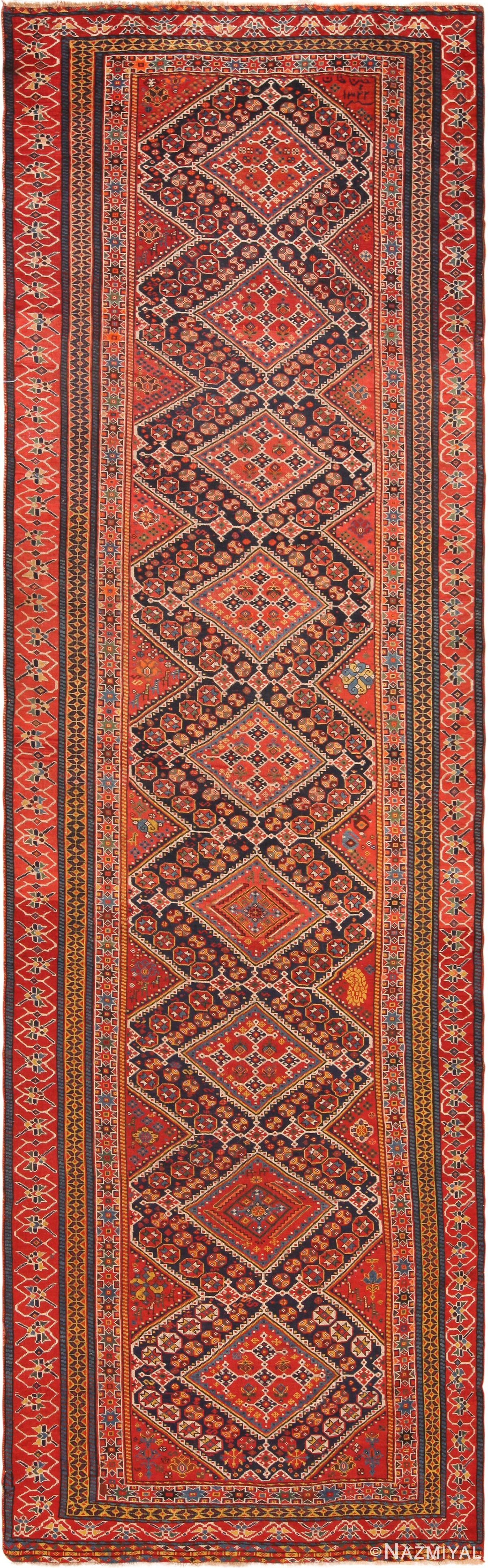 Antique Persian Qashqai Runner Rug 71098 by Nazmiyal Antique Rugs