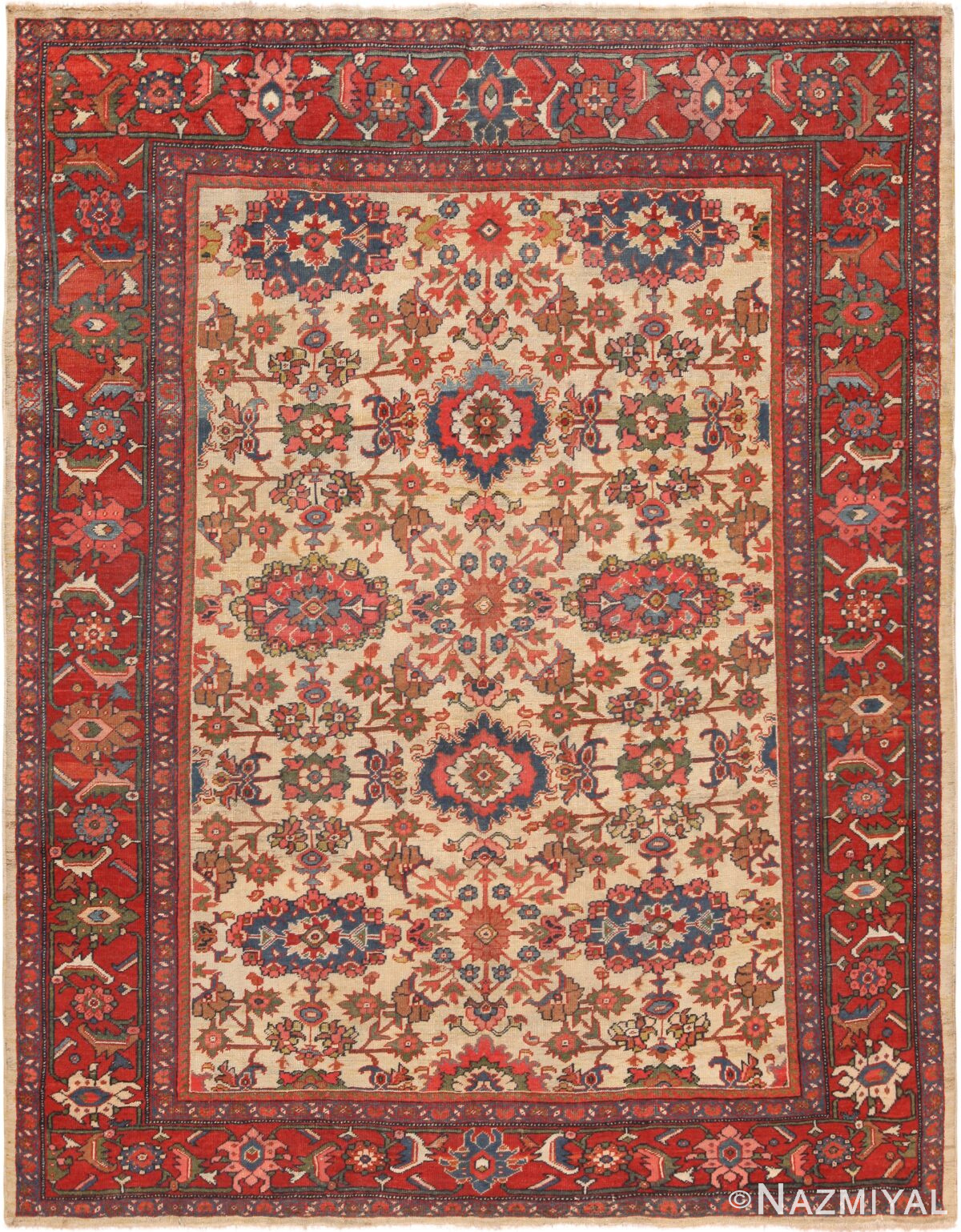 Antique Persian Sultanabad Rug 71124 by Nazmiyal Antique Rugs