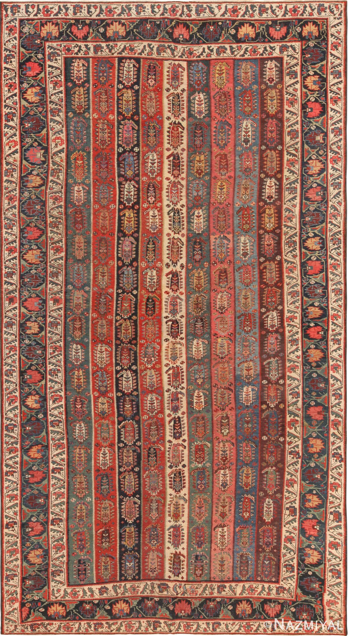 Tribal Antique North West Persian Rug 71139 by Nazmiyal Antique Rugs