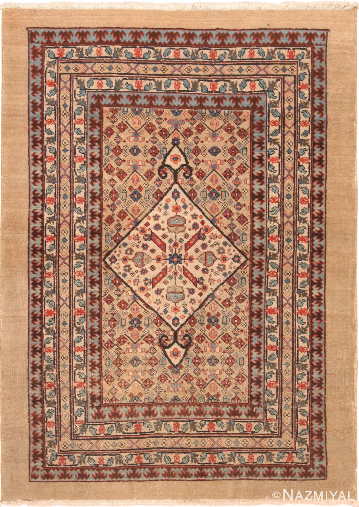 Tribal Antique Persian Bakshaish Rug 71125 by Nazmiyal Antique Rugs