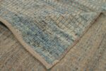 Weave Of Blue Beige Textured Modern Distressed 60887 by Nazmiyal Antique Rugs