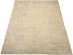 Whole View Of Beige Geometric Modern Distressed 60877 by Nazmiyal Antique Rugs