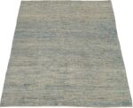 Whole View Of Blue Beige Textured Modern Distressed 60887 by Nazmiyal Antique Rugs
