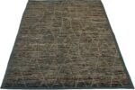 Whole View Of Brown Navy Blue Textured Modern Distressed 60891 by Nazmiyal Antique Rugs