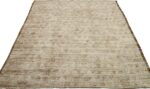 Whole View Of Cream Geometric Modern Distressed 60880 by Nazmiyal Antique Rugs